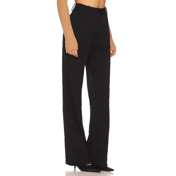 Favorite Daughter The Favorite Pant Pleated Black Trousers Wide Leg - Picture 2 of 10